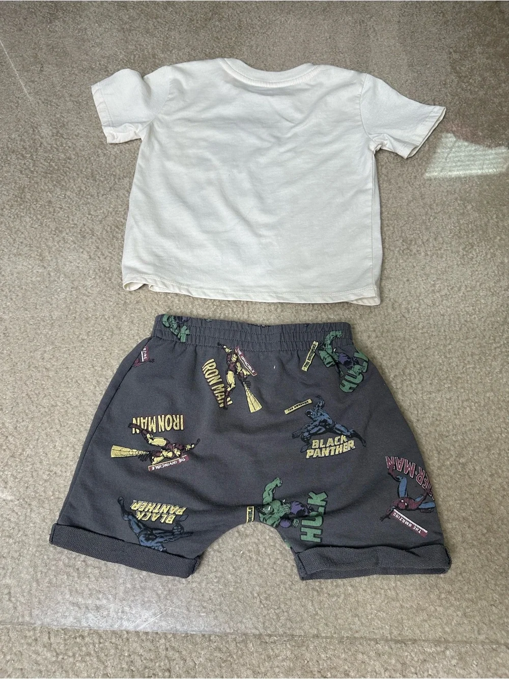 MARVEL SUPERHERO 2 PIECE SHORT SET TODDLER BOY 2T